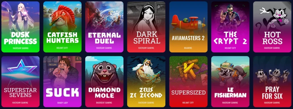 Anteprima della landing page affiliata di Ardente Casino